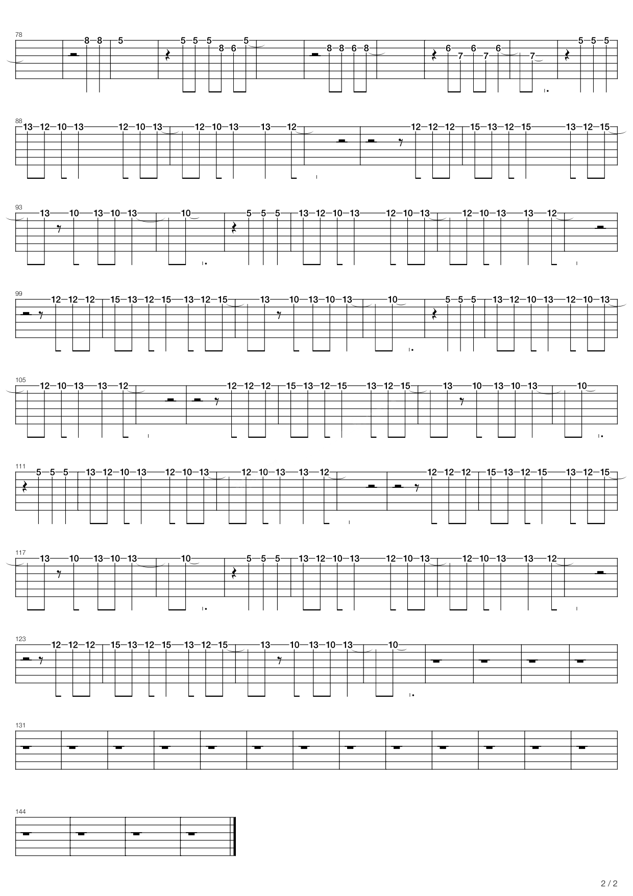 在雨中吉他谱,C调完整版高清简单谱教学简谱,汪峰六线谱原版六线谱图片