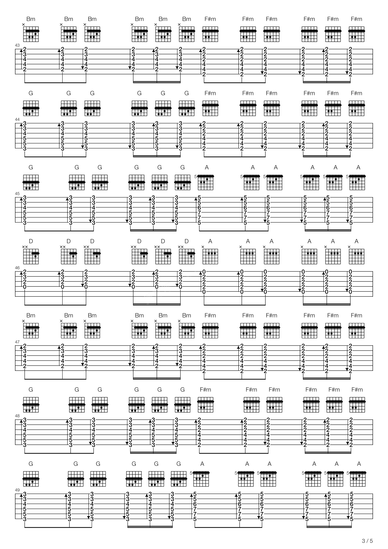 天使吉他谱,C调完美版高清简单谱教学简谱,五月天六线谱原版六线谱图片